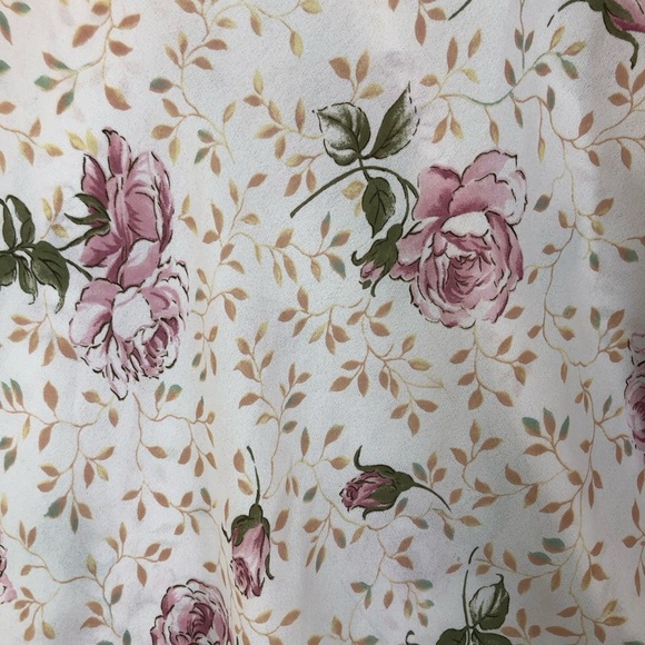 Vintage Val Mode floral ruffle camisole lingerie short slip dress size L - Picture 3 of 6